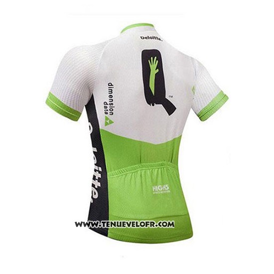 2018 Maillot Ciclismo Dimension Data Blanc et Vert Manches Courtes et Cuissard